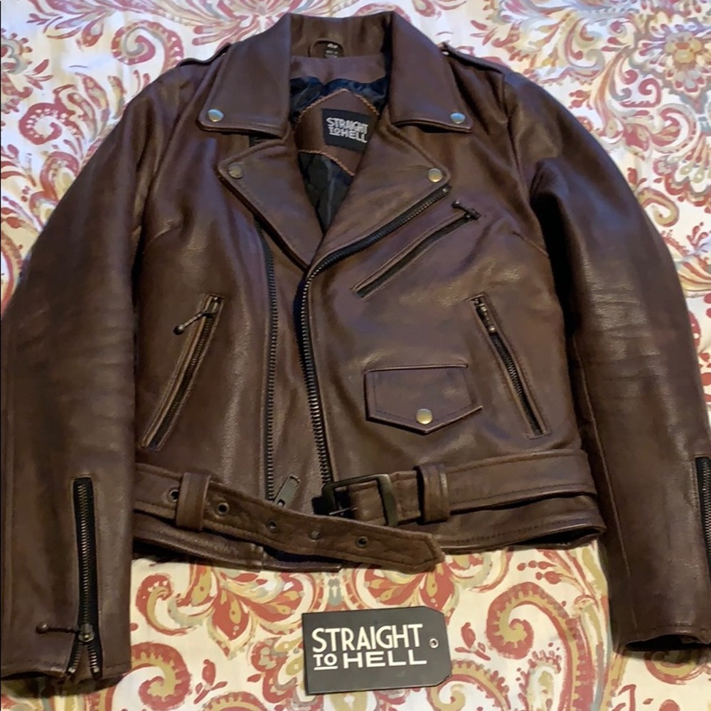 Straight to hell Commando Leather Jacket